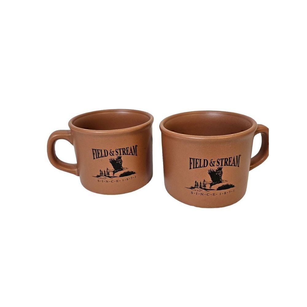 Field and Stream mugs. Set of 2 with eagle design.